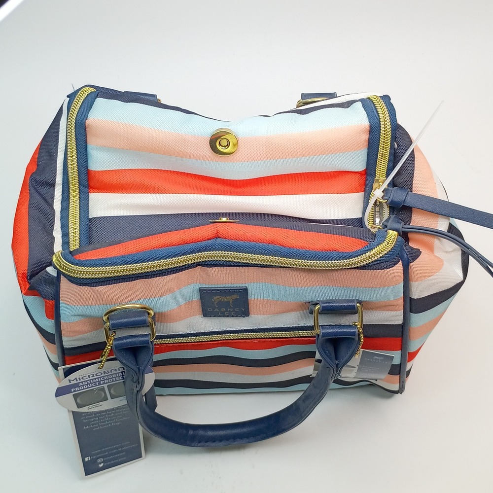 Dabney Lee Arctic Zone Insulated Lunch Tote Women Size OS Multi Stripe 8pc Set - Picture 5 of 14